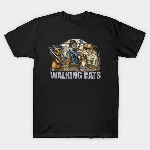 The Walking Cats T-Shirt by GeekyPet